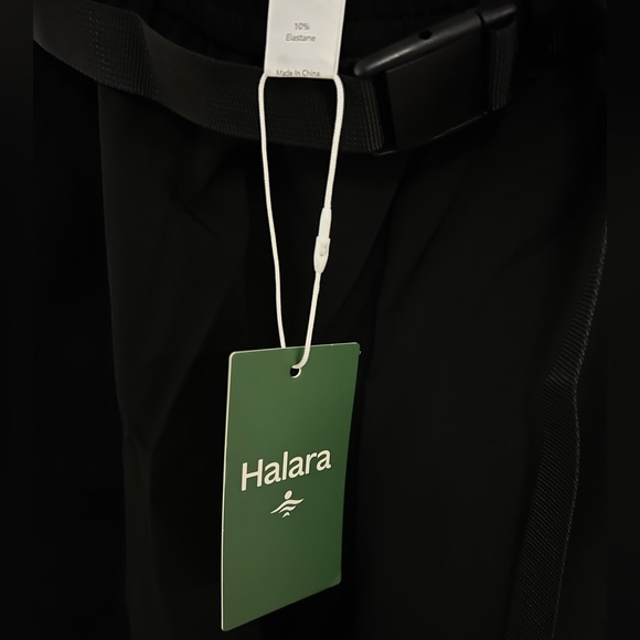 Halara Black Cargo Utility Jogger Pants Belted Nylon Athleisure Small NWT Women - Picture 6 of 7
